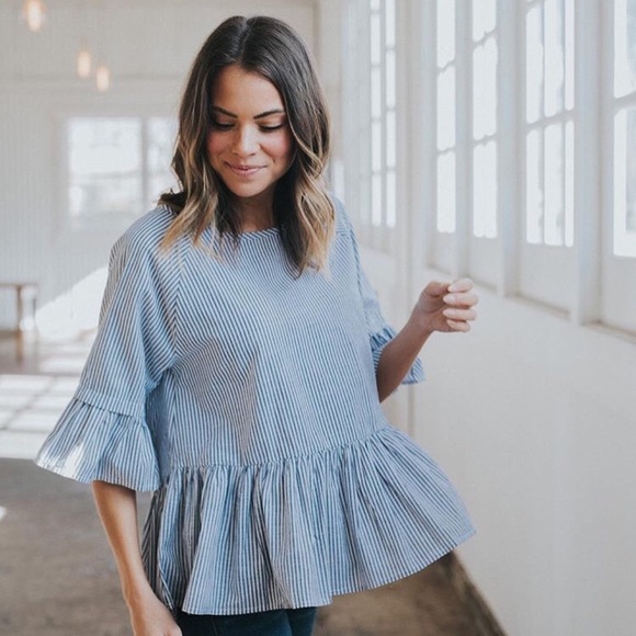 Listicle Tops - Cross Cross Peplum Top